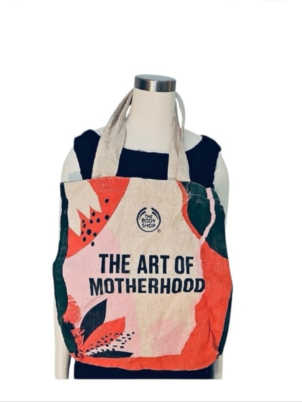 🌺 The Body Shop Vibrant Art of Motherhood Burlap Bag